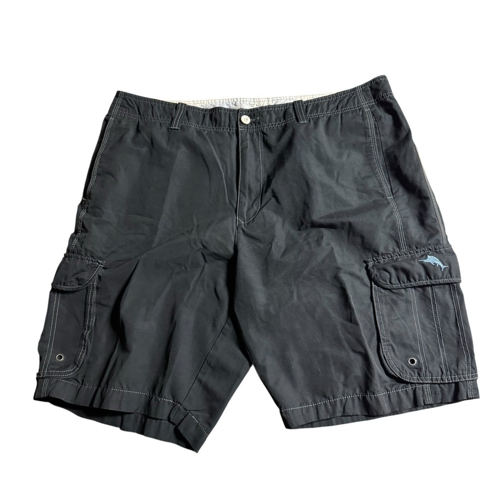 Tommy Bahama Board Shorts Men's Size 38‎ Cargo Washed Black Relax